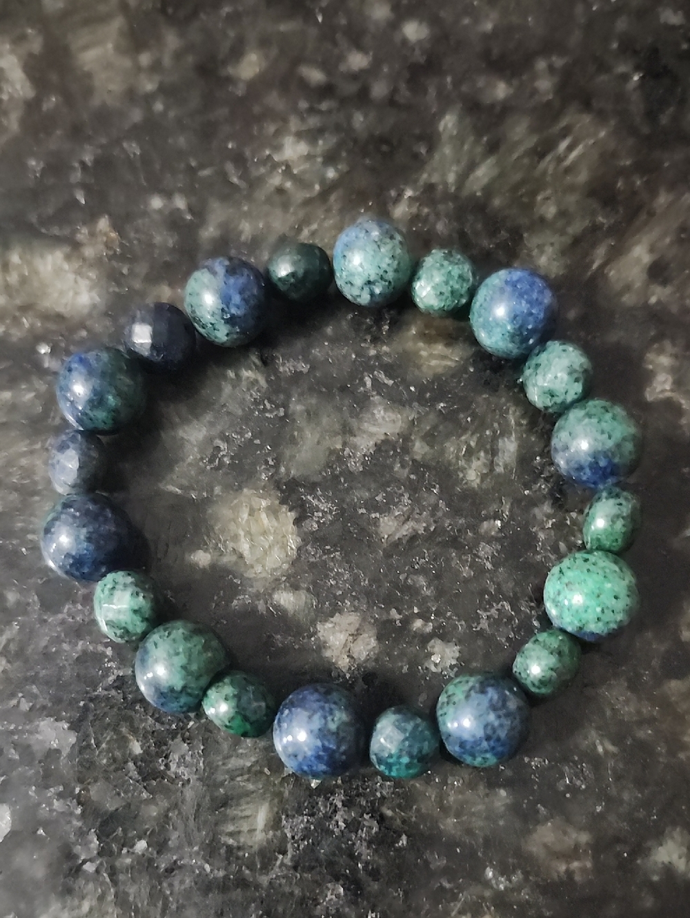 Handmade Chrysocolla Beaded Bracelet